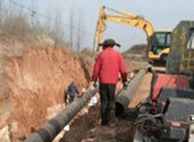 三门峡泥浆管道下向焊工程